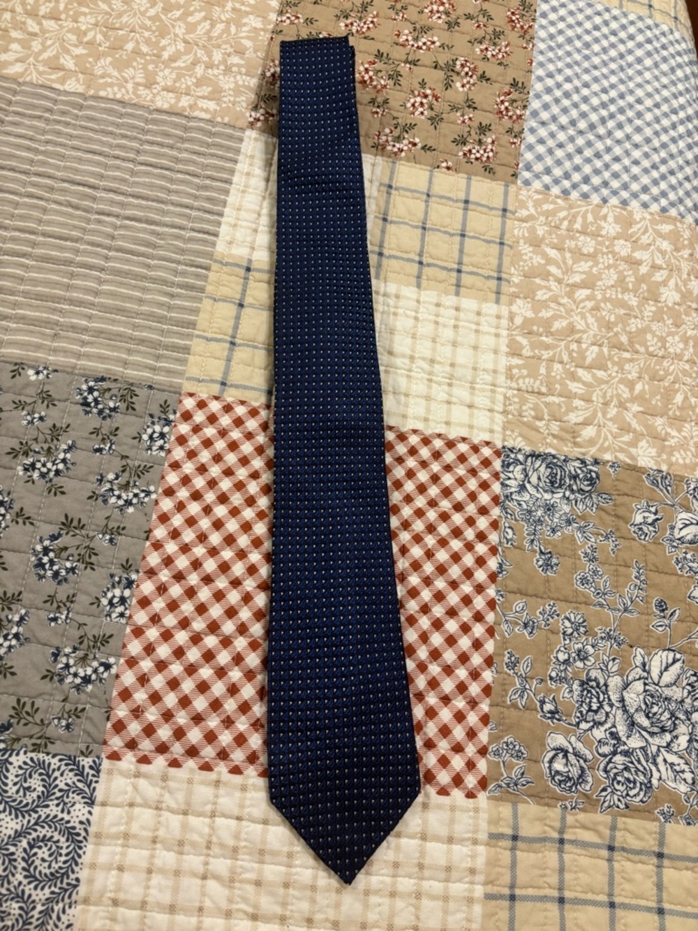 Murano Navy Blue Microdot Tie